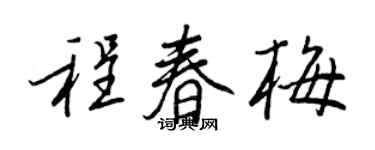 王正良程春梅行書個性簽名怎么寫