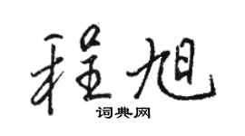 駱恆光程旭行書個性簽名怎么寫
