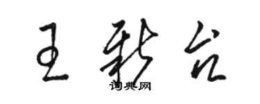 駱恆光王新台草書個性簽名怎么寫