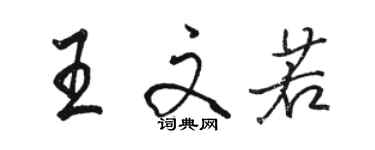 駱恆光王文若行書個性簽名怎么寫