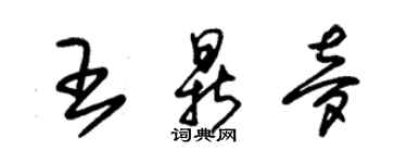 朱錫榮王鼎夢草書個性簽名怎么寫