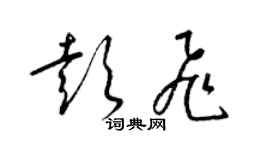 梁錦英彭飛草書個性簽名怎么寫