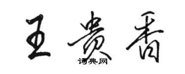 駱恆光王貴香行書個性簽名怎么寫