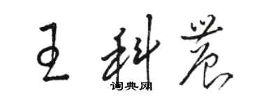 駱恆光王科農草書個性簽名怎么寫