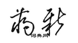 駱恆光蔣新草書個性簽名怎么寫