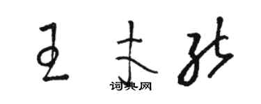 駱恆光王才能草書個性簽名怎么寫