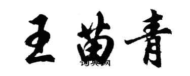 胡問遂王苗青行書個性簽名怎么寫