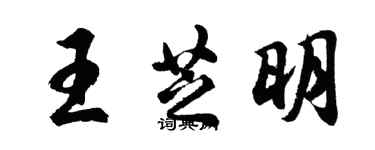 胡問遂王芝明行書個性簽名怎么寫