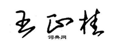 朱錫榮王正桂草書個性簽名怎么寫