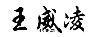 胡問遂王威凌行書個性簽名怎么寫