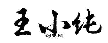 胡問遂王小純行書個性簽名怎么寫