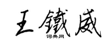 王正良王鐵威行書個性簽名怎么寫