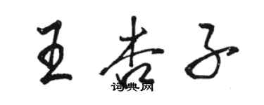 駱恆光王杏子行書個性簽名怎么寫