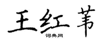 丁謙王紅葦楷書個性簽名怎么寫