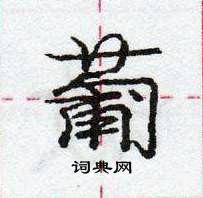 龐中華寫的硬筆行書葡