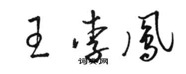 駱恆光王李鳳草書個性簽名怎么寫