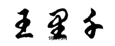 胡問遂王里千行書個性簽名怎么寫