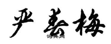 胡問遂嚴春梅行書個性簽名怎么寫