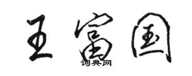 駱恆光王富國行書個性簽名怎么寫