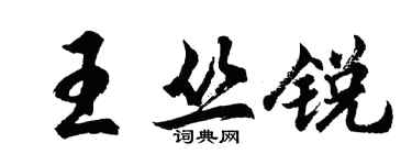 胡問遂王叢銳行書個性簽名怎么寫