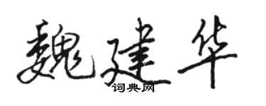 駱恆光魏建華行書個性簽名怎么寫