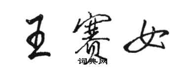 駱恆光王賽女行書個性簽名怎么寫