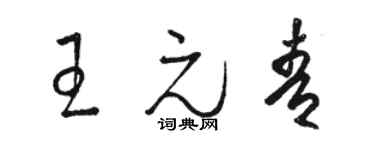 駱恆光王元青草書個性簽名怎么寫