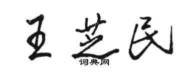 駱恆光王芝民行書個性簽名怎么寫