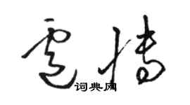 駱恆光盧博草書個性簽名怎么寫