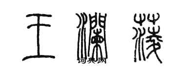 陳墨王瀾菱篆書個性簽名怎么寫