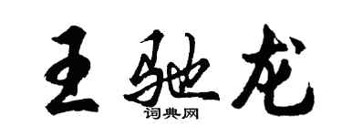 胡問遂王馳龍行書個性簽名怎么寫