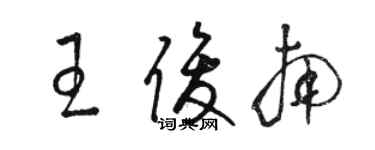 駱恆光王俊南草書個性簽名怎么寫