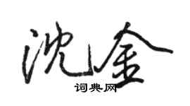 駱恆光沈金行書個性簽名怎么寫