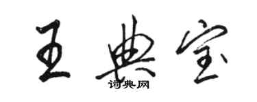 駱恆光王典寶行書個性簽名怎么寫