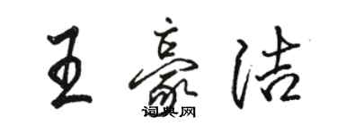 駱恆光王豪潔行書個性簽名怎么寫