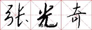 張光奇怎么寫好看