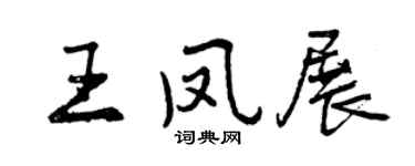 曾慶福王鳳展行書個性簽名怎么寫