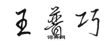 駱恆光王普巧行書個性簽名怎么寫