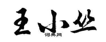 胡問遂王小叢行書個性簽名怎么寫