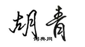 駱恆光胡青行書個性簽名怎么寫