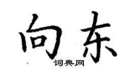 丁謙向東楷書個性簽名怎么寫