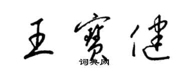 梁錦英王寶健草書個性簽名怎么寫