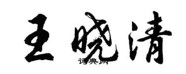 胡問遂王曉清行書個性簽名怎么寫