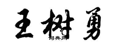 胡問遂王樹勇行書個性簽名怎么寫