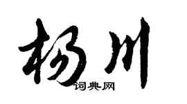 胡問遂楊川行書個性簽名怎么寫