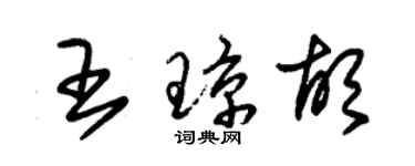 朱錫榮王瓊胡草書個性簽名怎么寫