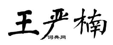 翁闓運王嚴楠楷書個性簽名怎么寫