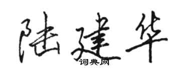 駱恆光陸建華行書個性簽名怎么寫