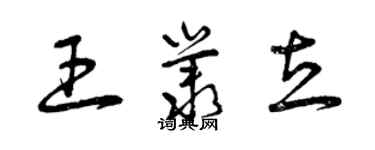 曾慶福王叢立草書個性簽名怎么寫