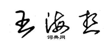 朱錫榮王海想草書個性簽名怎么寫